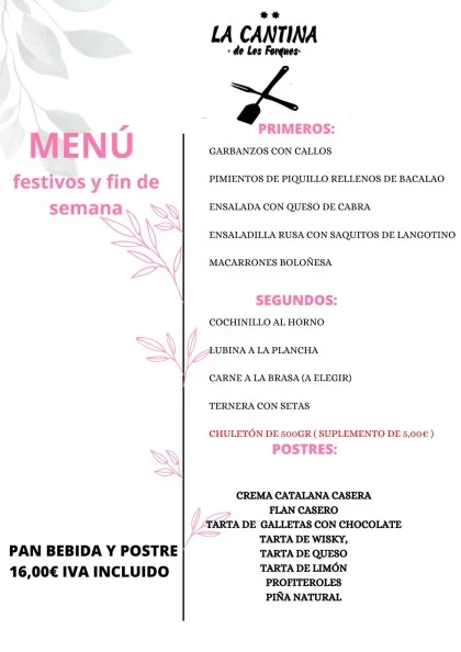 Menú del Día Ensalada con queso de cabra Restaurante La Cantina