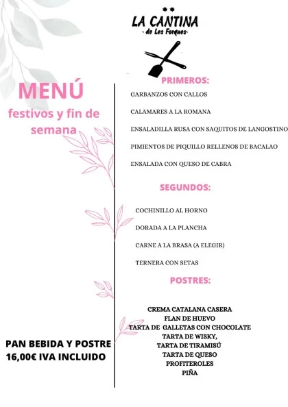 Menú del Día Calamares a la Romana Restaurante La Cantina Figueres